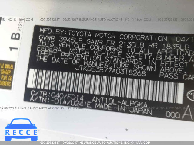 2010 Scion TC JTKDE3B77A0318268 Bild 8