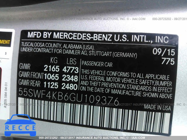 2016 Mercedes-benz C 300 4MATIC 55SWF4KB6GU109376 image 8