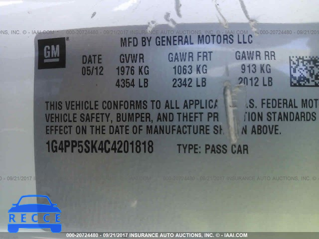 2012 Buick Verano 1G4PP5SK4C4201818 image 8