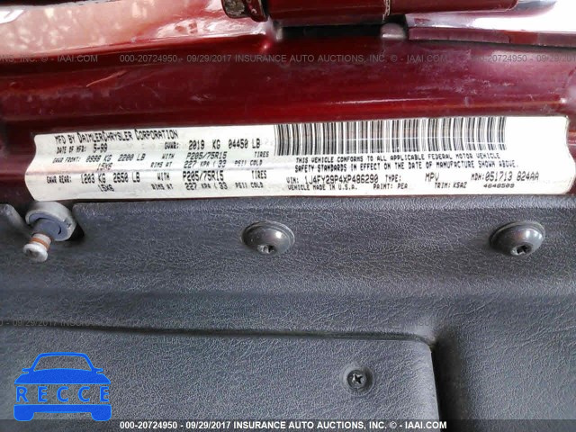 1999 Jeep Wrangler / Tj SE 1J4FY29P4XP486290 image 8