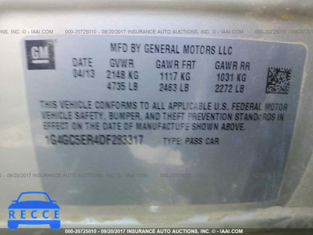 2013 Buick Lacrosse 1G4GC5ER4DF283317 image 8