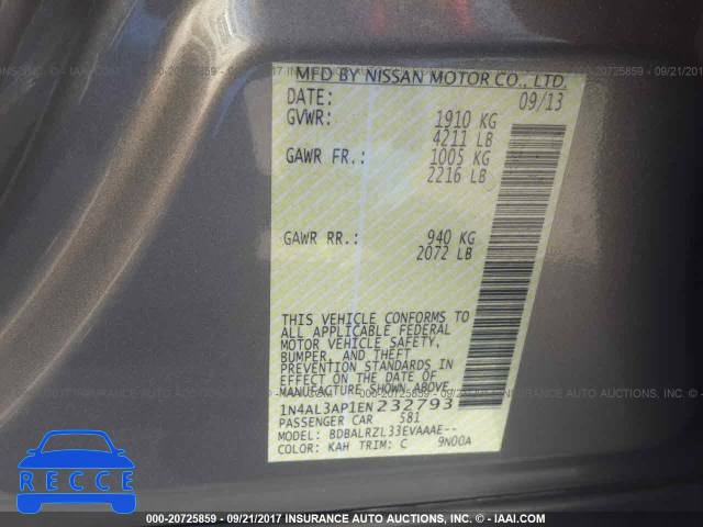 2014 Nissan Altima 1N4AL3AP1EN232793 image 8