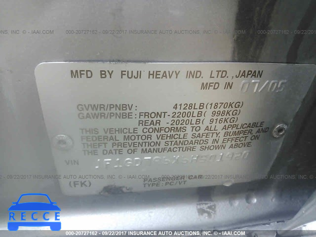 2006 Subaru Impreza WRX/LIMITED JF1GD796X6H501920 image 8