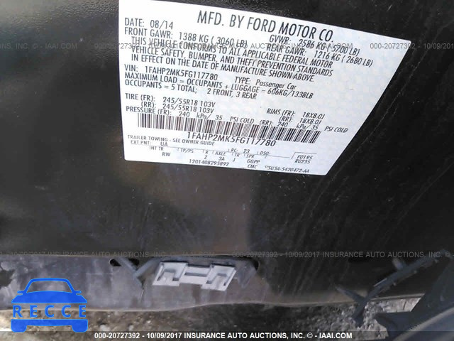 2015 Ford Taurus 1FAHP2MK5FG117780 Bild 8