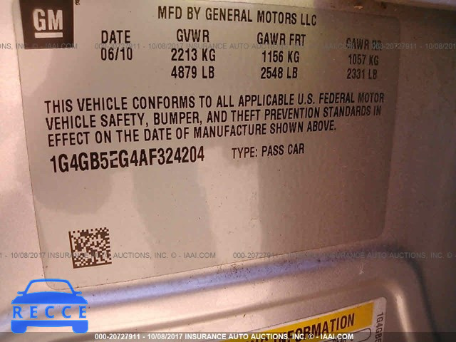 2010 Buick Lacrosse CX 1G4GB5EG4AF324204 image 8