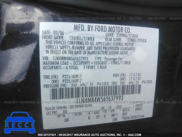 2006 Lincoln Town Car EXECUTIVE L 1LNHM84W56Y637993 image 8