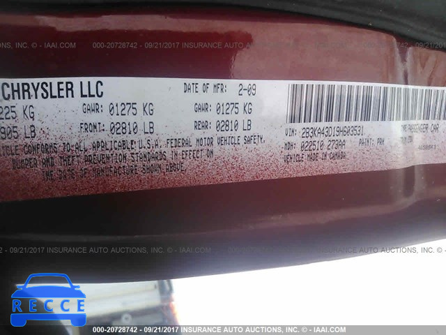 2009 Dodge Charger 2B3KA43D19H603531 image 8