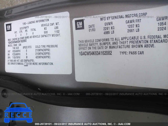 2003 Buick Park Avenue 1G4CW54K634162082 image 8