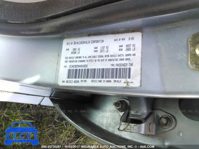 2004 Chrysler Concorde LXI 2C3AD36M94H642856 image 8