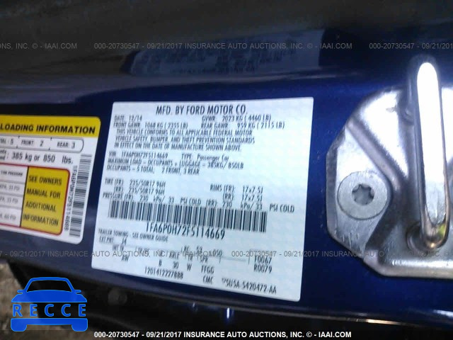 2015 Ford Fusion 1FA6P0H72F5114669 Bild 8