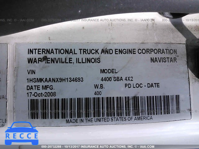 2009 INTERNATIONAL 4000 1HSMKAANX9H134693 зображення 9