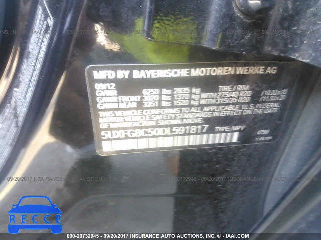 2013 BMW X6 XDRIVE50I 5UXFG8C50DL591817 image 8