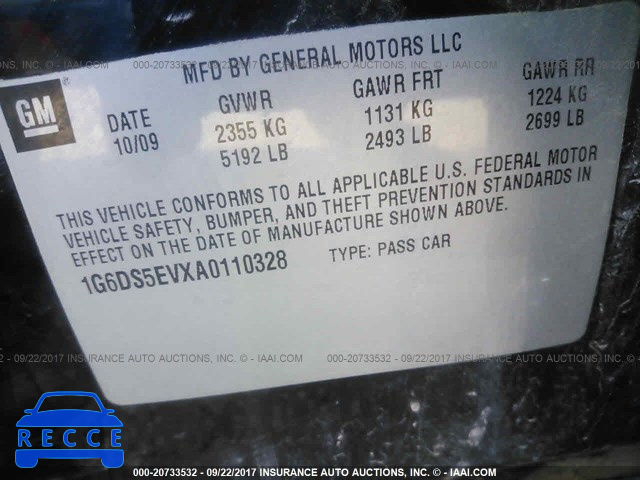 2010 Cadillac CTS 1G6DS5EVXA0110328 image 8