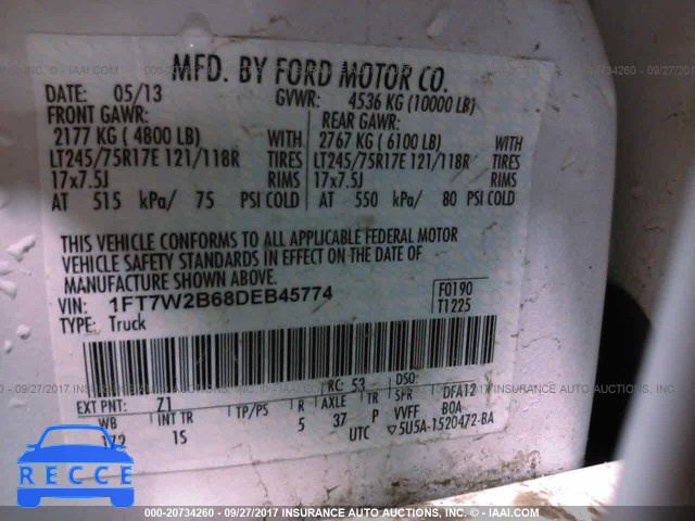 2013 Ford F250 1FT7W2B68DEB45774 image 8