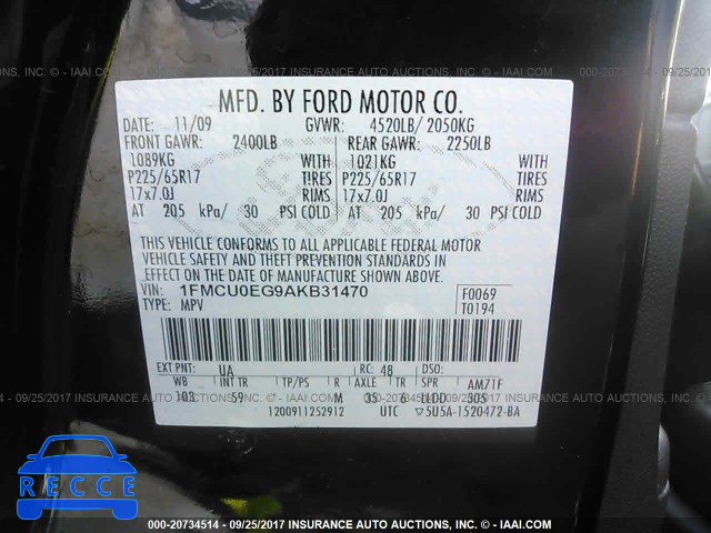 2010 Ford Escape 1FMCU0EG9AKB31470 image 8