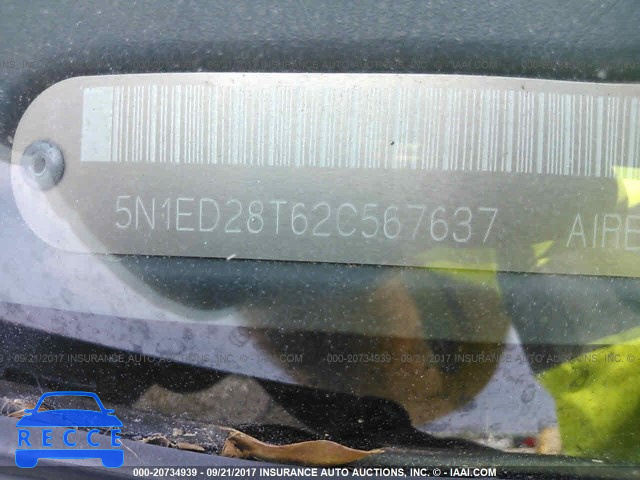 2002 Nissan Xterra XE/SE 5N1ED28T62C567637 зображення 8