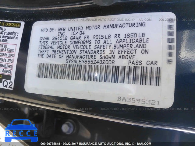 2005 Pontiac Vibe 5Y2SL63855Z432008 image 8