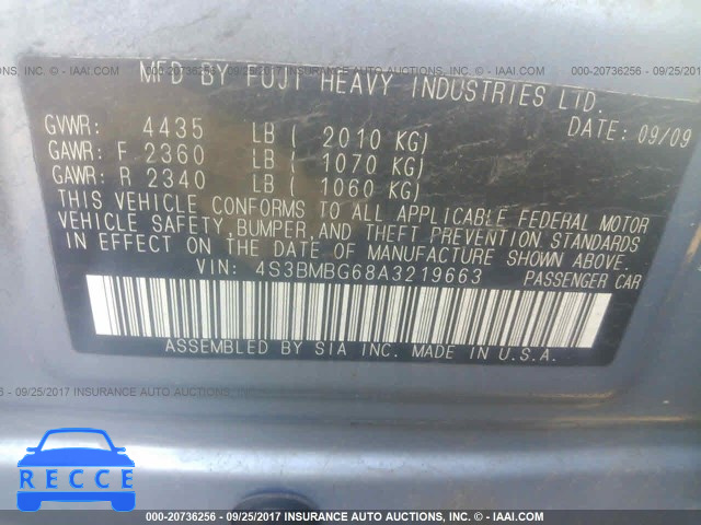 2010 Subaru Legacy 4S3BMBG68A3219663 image 8