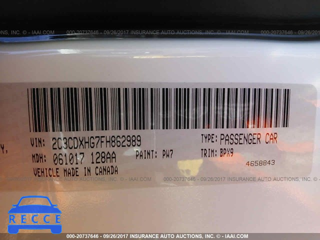 2015 Dodge Charger 2C3CDXHG7FH862989 Bild 8
