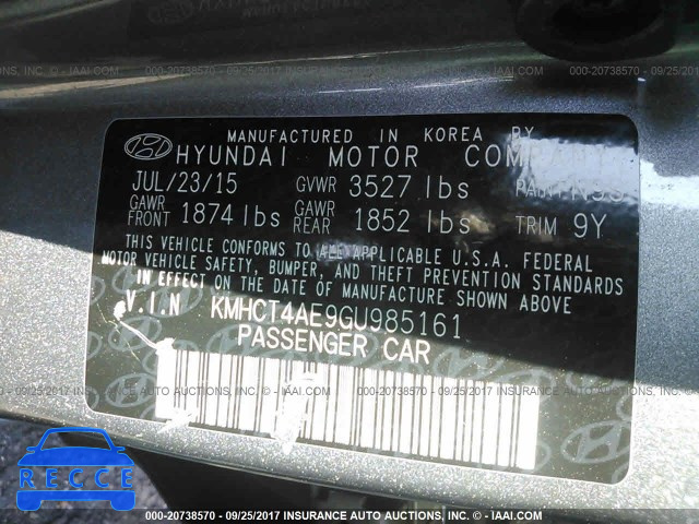 2016 Hyundai Accent KMHCT4AE9GU985161 image 8