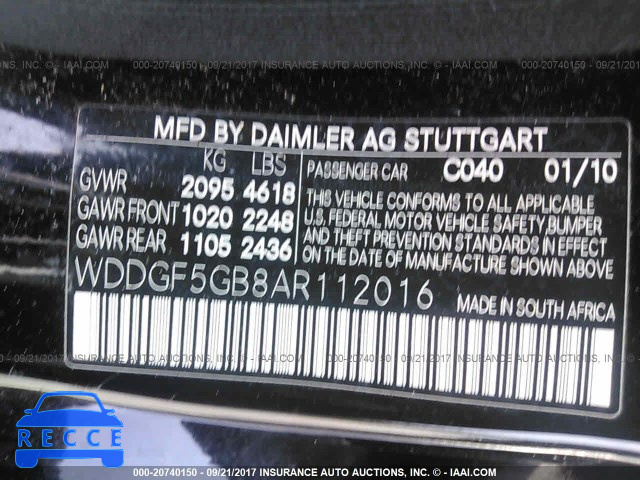 2010 Mercedes-benz C 350 WDDGF5GB8AR112016 Bild 8
