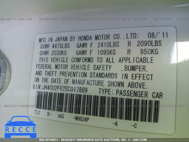 2011 Acura TSX JH4CU2F62BC017889 image 8