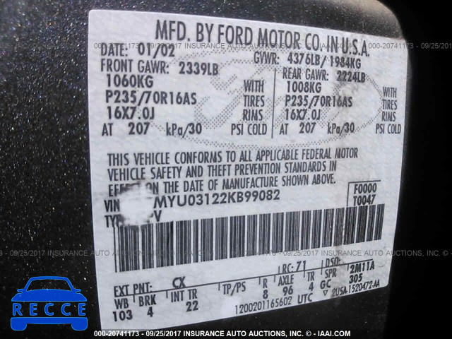 2002 Ford Escape XLT 1FMYU03122KB99082 image 8