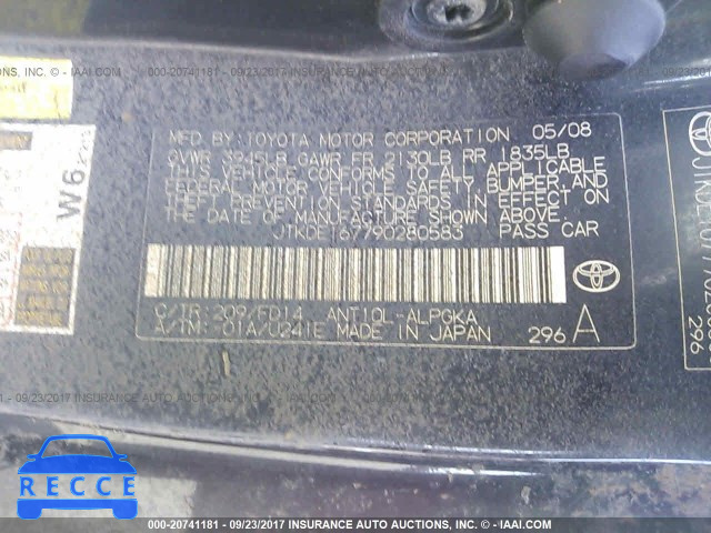 2009 Scion TC JTKDE167790280583 Bild 8