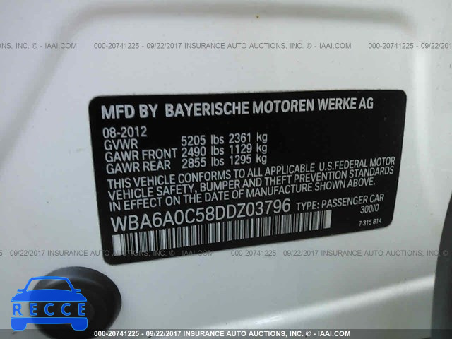2013 BMW 640 WBA6A0C58DDZ03796 Bild 8