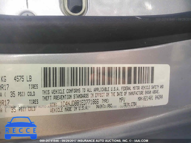 2014 Jeep Compass SPORT 1C4NJDBB1ED771866 image 8