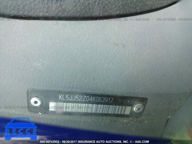 2004 Suzuki Forenza LX/EX KL5JJ52Z04K063917 зображення 8