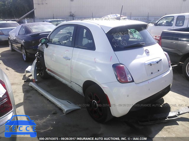 2015 Fiat 500 ELECTRIC 3C3CFFGE9FT507141 зображення 2