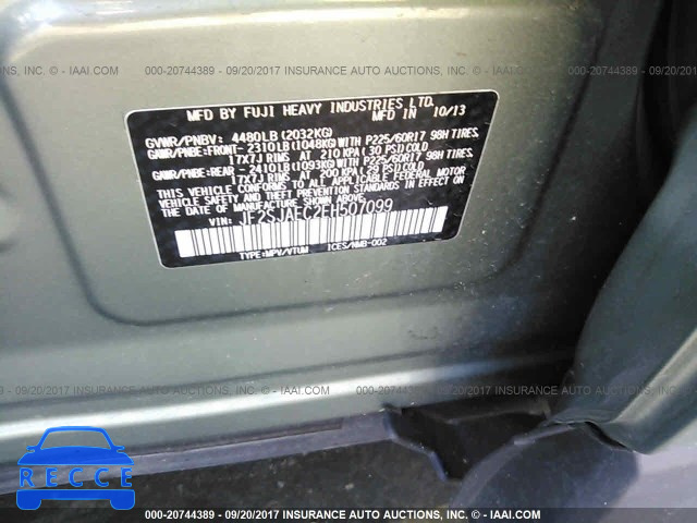 2014 Subaru Forester 2.5I PREMIUM JF2SJAEC2EH507099 image 8