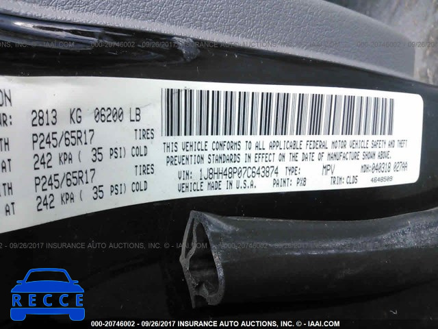 2007 Jeep Commander 1J8HH48P07C643874 image 8