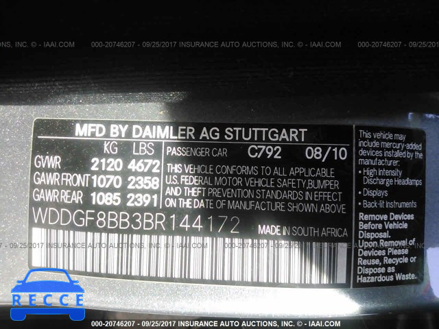 2011 Mercedes-benz C 300 4MATIC WDDGF8BB3BR144172 image 8