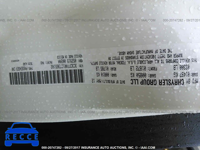 2012 Fiat 500 3C3CFFAR1CT365102 зображення 8