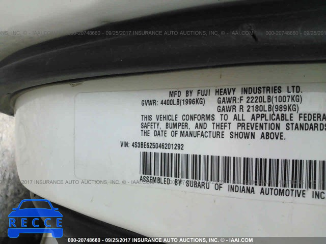 2004 Subaru Legacy L SPECIAL 4S3BE625046201292 image 8