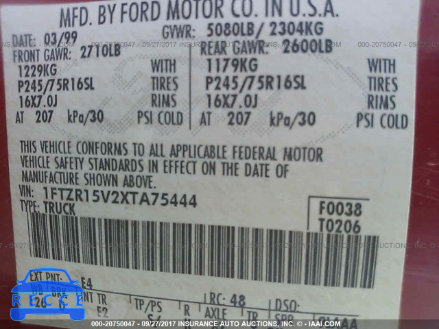 1999 Ford Ranger 1FTZR15V2XTA75444 image 8