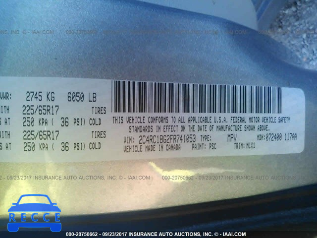 2015 Chrysler Town & Country TOURING 2C4RC1BG2FR741053 Bild 8