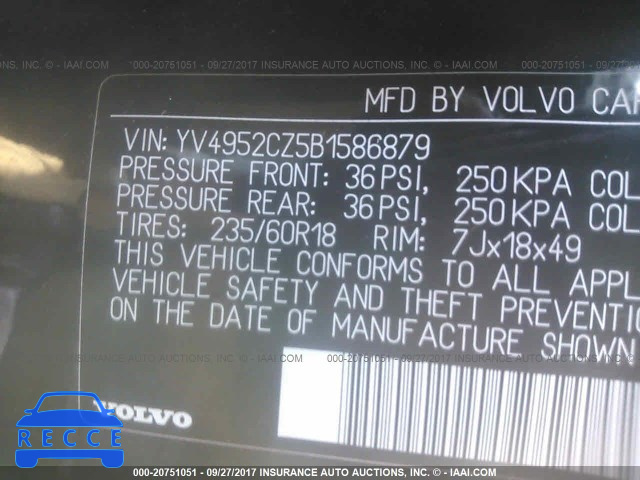 2011 Volvo XC90 YV4952CZ5B1586879 зображення 8