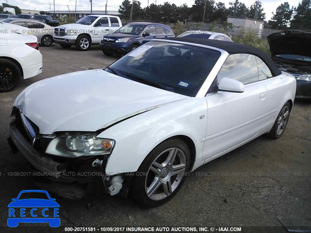 2008 Audi A4 2.0T CABRIOLET WAUAF48H38K011253 image 1