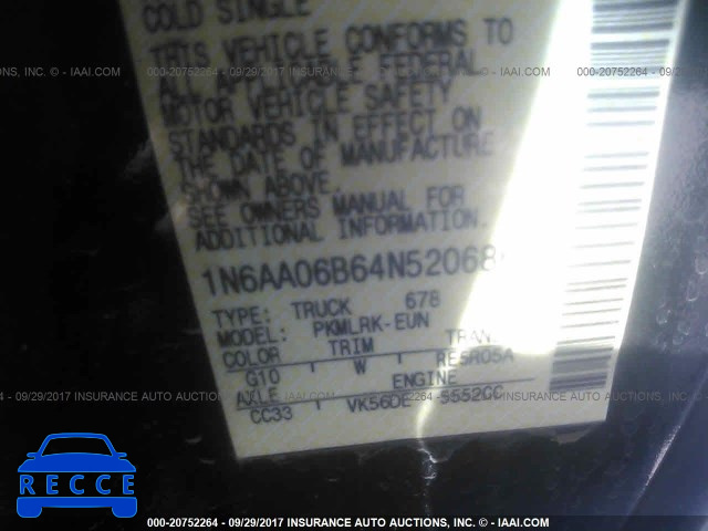 2004 Nissan Titan 1N6AA06B64N520686 image 8