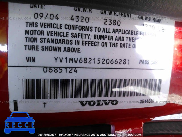 2005 VOLVO V50 YV1MW682152066281 Bild 8