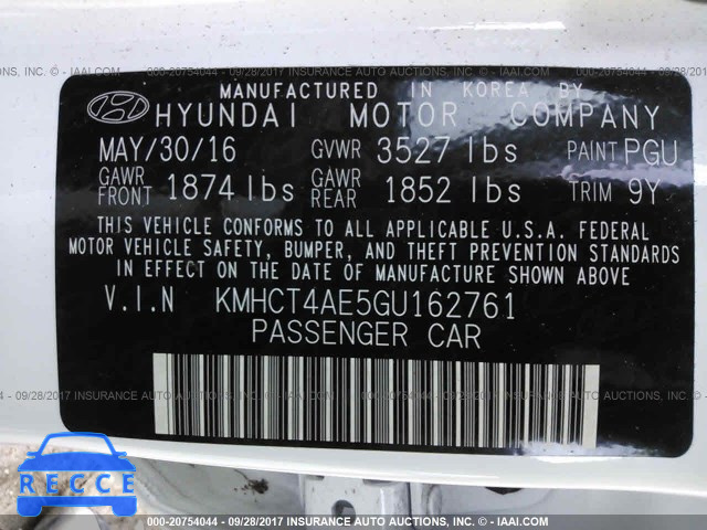 2016 Hyundai Accent KMHCT4AE5GU162761 Bild 8