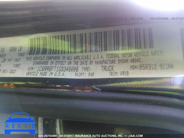 2016 RAM 1500 1C6RR6FT1GS348008 image 8