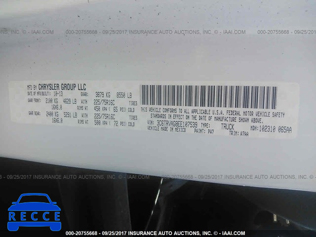 2014 RAM Promaster 1500 1500 STANDARD 3C6TRVAG8EE107539 image 8