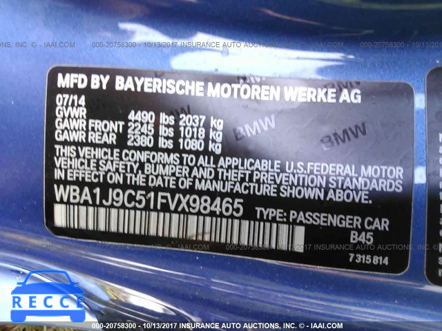 2015 BMW M235XI WBA1J9C51FVX98465 зображення 8