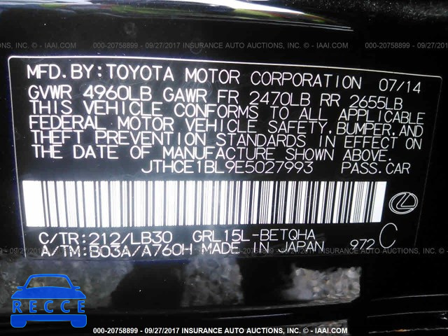2014 Lexus GS 350 JTHCE1BL9E5027993 image 8