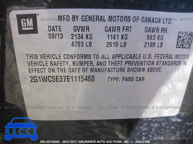 2014 Chevrolet Impala Limited LTZ 2G1WC5E37E1115460 image 8