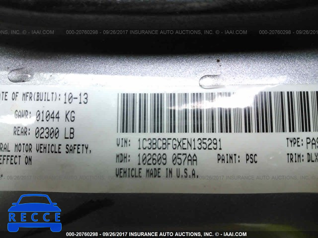 2014 Chrysler 200 1C3BCBFGXEN135291 image 8